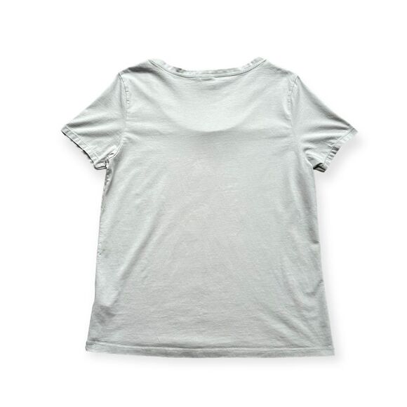 🔃Asos Gray Scoop Cut Neckline Cotton Short Sleeve Tee Shirt - Picture 2 of 5